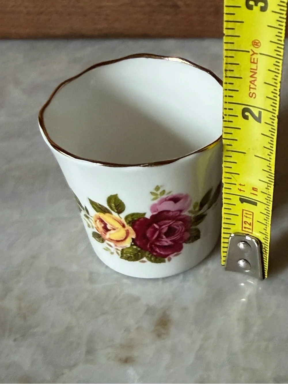 Vintage porcelains rose toothpick holder England